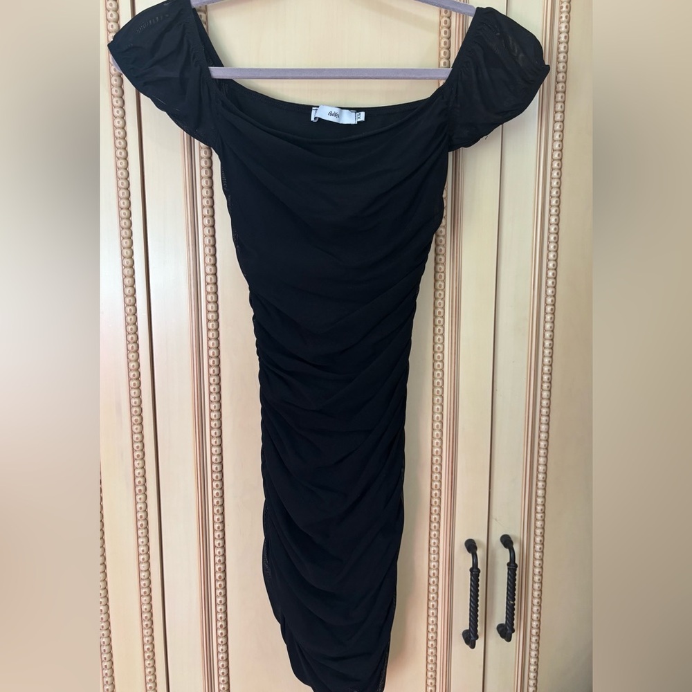 Mini black bodycon dress